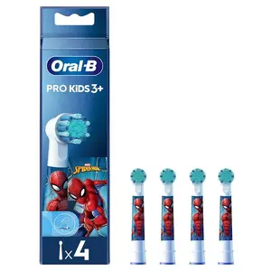 Сменные насадки для зубной щетки BRAUN Oral‑B EB10 Spiderman — набор 4 шт., для детей