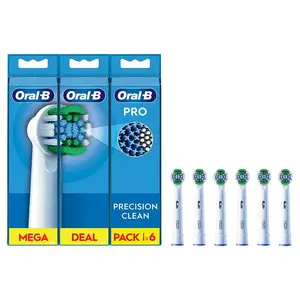 Brush Heads Oral-B Precision Clean EB20RX-6 for Adults 6 pcs White