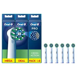 Toothbrush replacement heads BRAUN Oral-B EB50RX-6 Cross Action Pro — 6 heads for adults