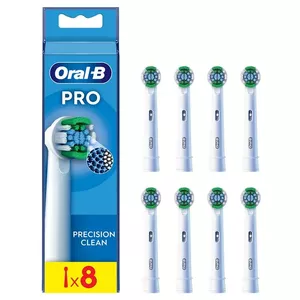 Replacement Brush Heads BRAUN Oral‑B Precision Clean EB20RX‑8, 8‑pack, for adults, white