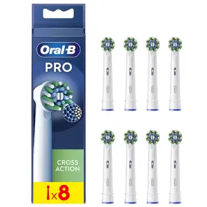 Replacement toothbrush heads BRAUN Oral‑B EB50RX-8 Cross Action Pro — 8 pack for adults