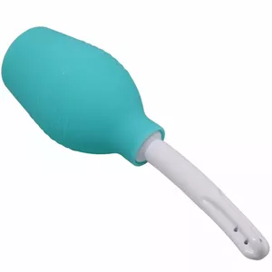 Anal douche MR PLAY model D-236983 blue rubber pear, handheld bulb enema for personal cleansing