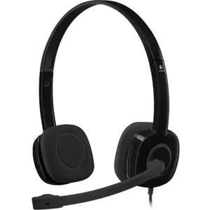 Logitech H150 Stereo Headset Austiņas Vadu Birojs / zvanu centrs Melns