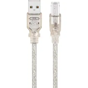 USB Cable Goobay 68606 USB 2.0 1m USB A USB B Transparent