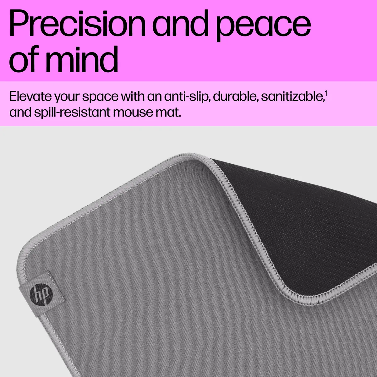 HP 100 Sanitizable Mouse Pad Grey Photo 4