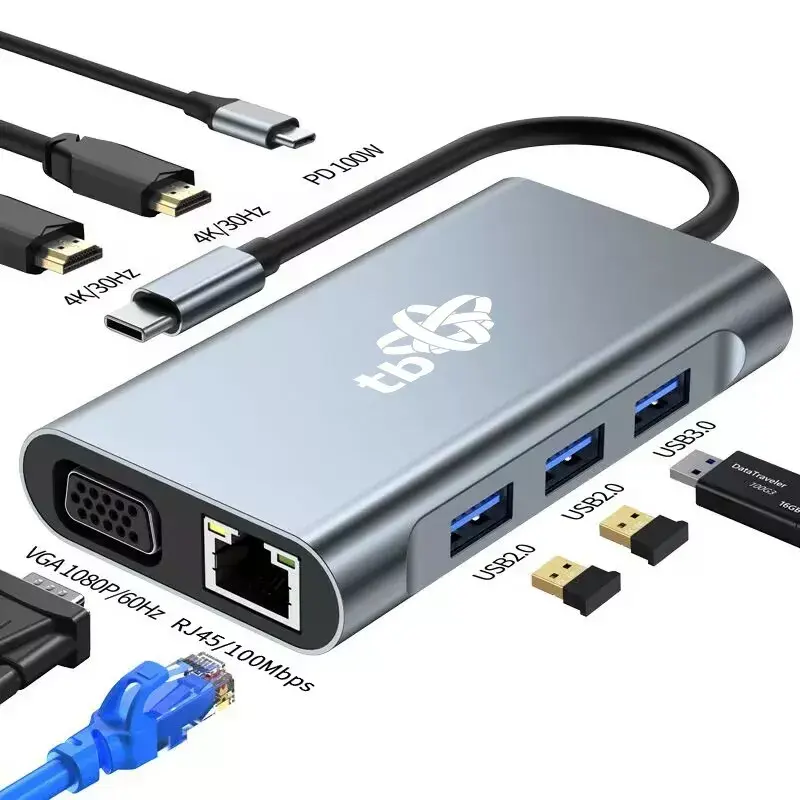 TB 8 в 1 USB‑C адаптер AKTBXVA8W1UHVRJ Photo 2