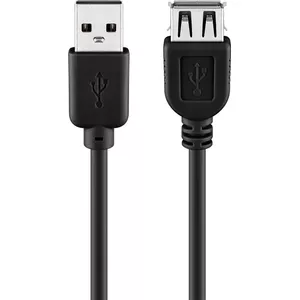 Goobay 68622 USB kabelis 0,3 m USB 2.0 USB A Melns