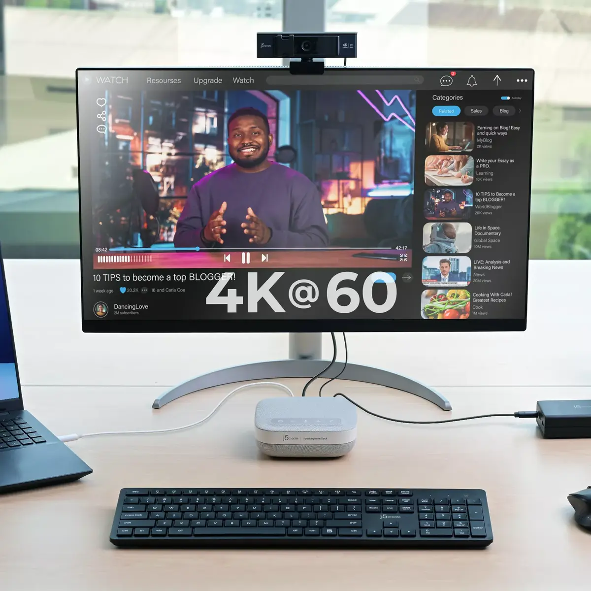 Док-станция j5create JCDS335-N USB-C 4K со спикерфоном Photo 7