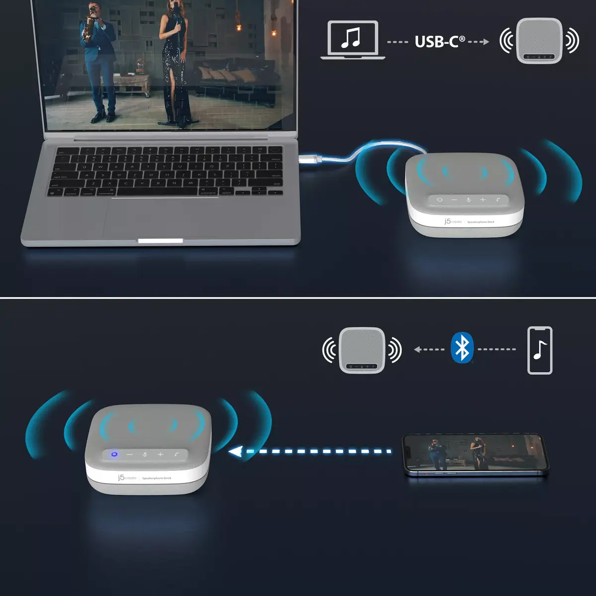 Док-станция j5create JCDS335-N USB-C 4K со спикерфоном Photo 8