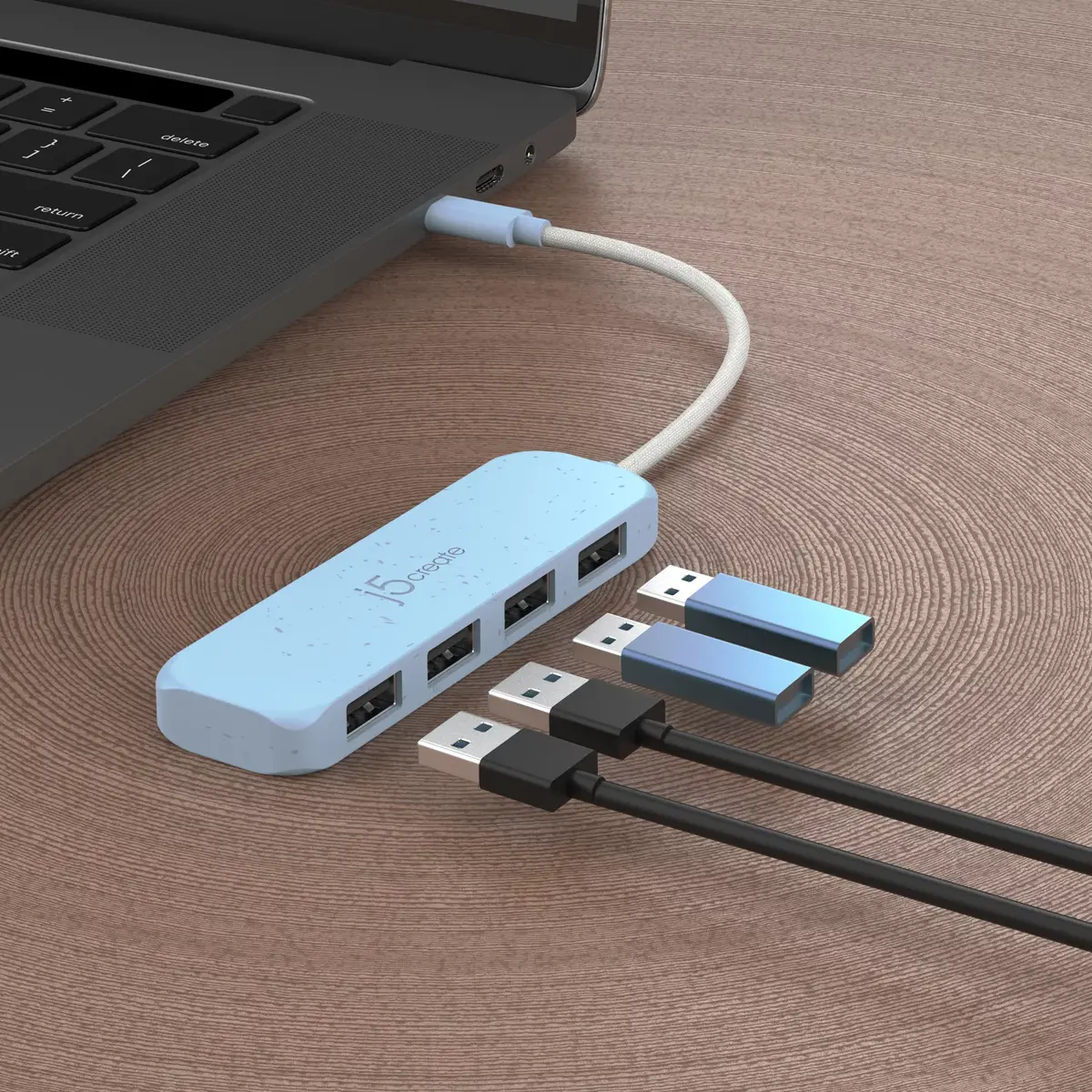 USB-хаб j5create JCH341EC-N USB-C на 4 порта Photo 5