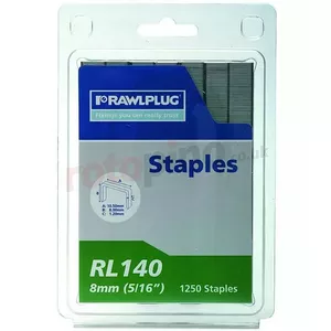 RAWLPLUG RL140 8 mm fastening clips — pack of 1000, metal/plastic skavas for anchors and fixings