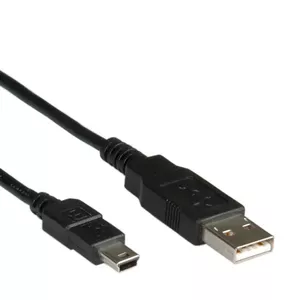 ROLINE 3m USB 2.0 USB kabelis USB A Mini-USB A Melns