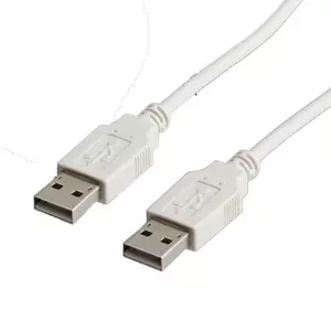 ROLINE USB 2.0 Cable, Type A-A, 1.8 m USB kabelis 1,8 m USB A Balts