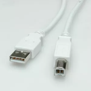 Value USB 2.0 Cable, 0.8m USB kabelis 0,8 m USB A USB B Balts