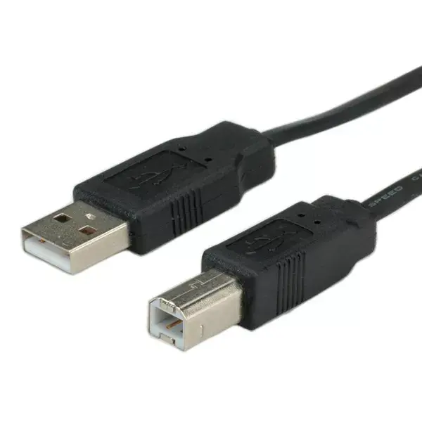 USB kabelis ROLINE 1.8m plakanā USB 2.0 A uz B Photo 2