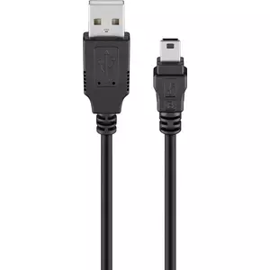 Goobay 50769 USB kabelis 5 m USB 2.0 USB A Mini-USB B Melns