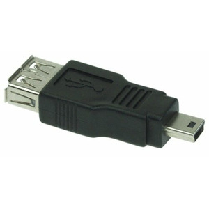 InLine USB 2.0 AF/mini-5pM USB 2.0 A female mini-5p USB 2.0 M Melns