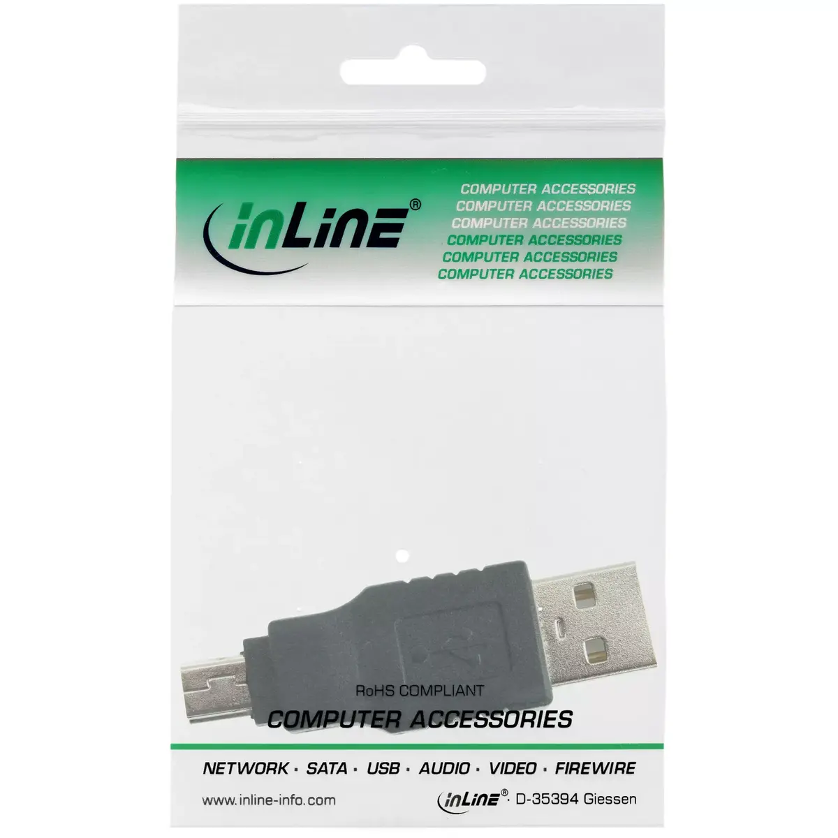 InLine Adapter USB 2.0 Type A male / Mini-USB 5 Pin male Photo 3
