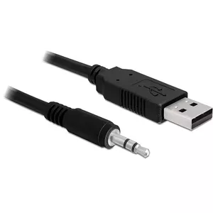 Audio Cable DeLOCK USB 2.0/3.5 mm 1.8m Black