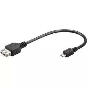 USB Cable Goobay 95194 0.2m USB A Micro-USB B Black