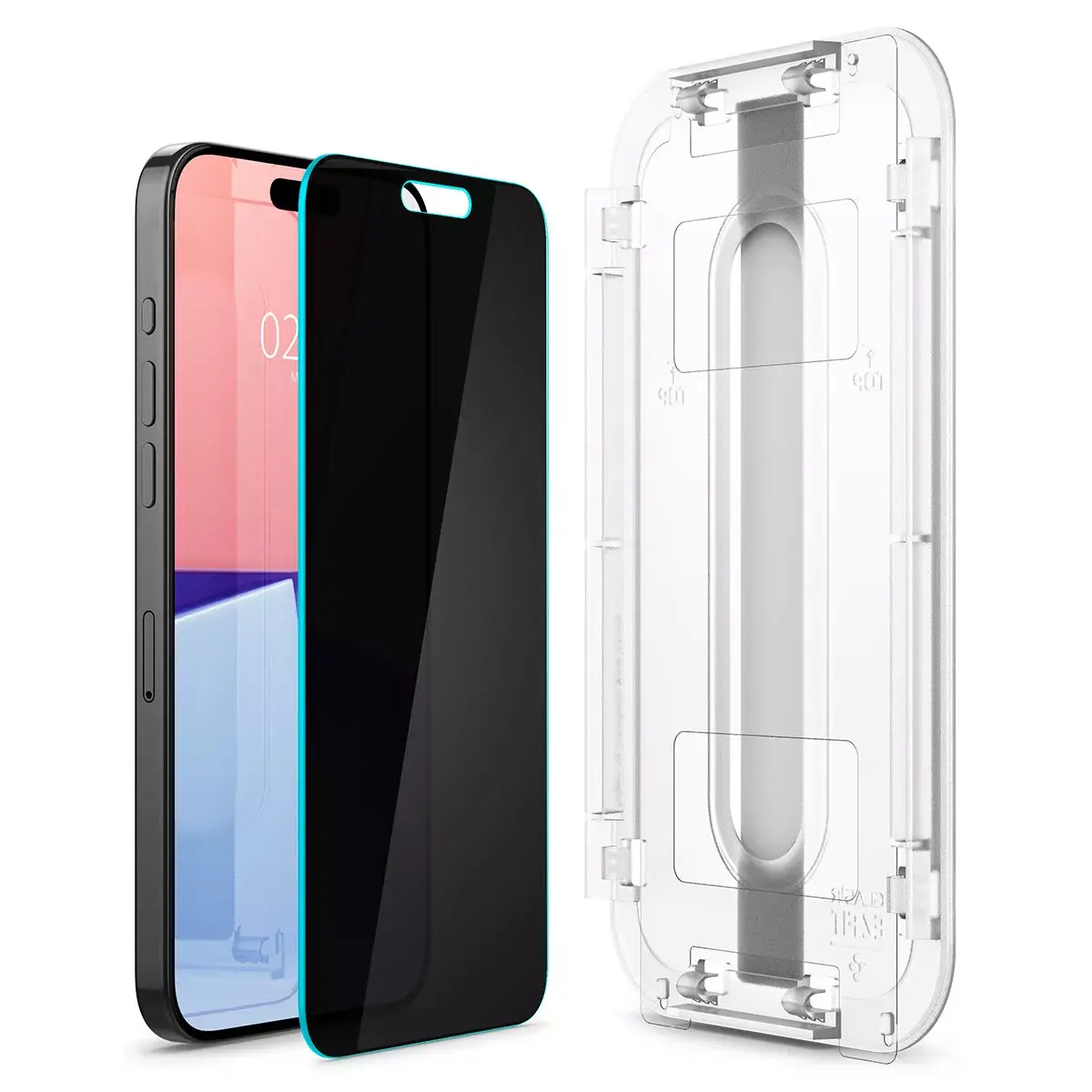 Spigen AGL06874 закалённое стекло для iPhone 15 Pro Max Photo 4
