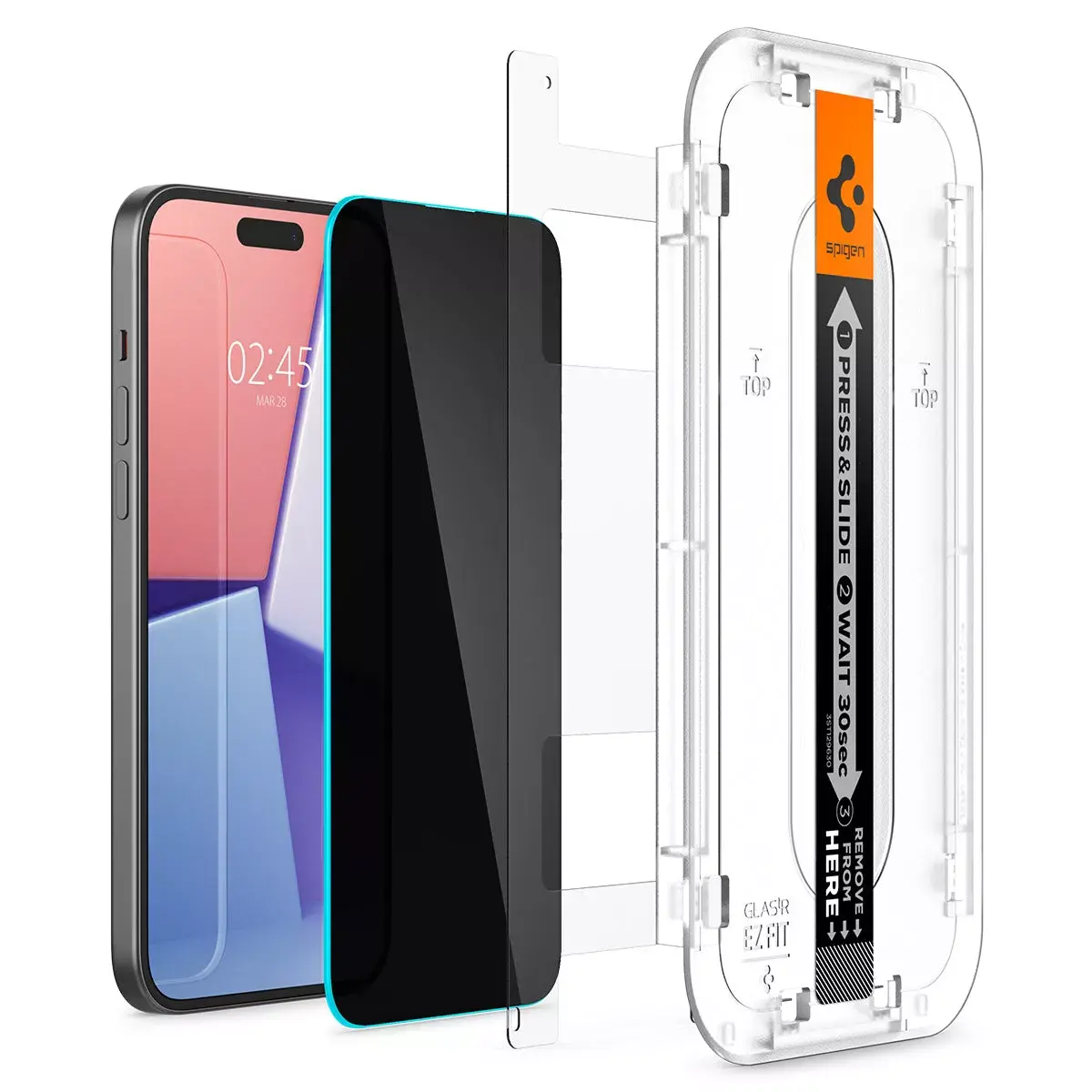 Spigen caurspīdīgs rūdīts stikls iPhone 15 Plus Photo 3