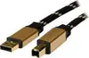USB kabelis ROLINE GOLD A - B M/M 1.8 m Photo 2