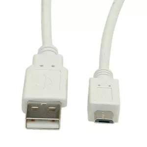 Value 11.99.8754 USB kabelis 0,8 m USB 2.0 USB A Micro-USB B Balts