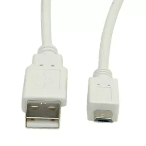 Value 11.99.8752 USB kabelis 1,8 m USB 2.0 USB A Micro-USB B Balts