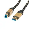 USB 3.0 Kabeļi ROLINE GOLD Tips A M - B M Photo 2