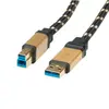 USB 3.0 Kabeļi ROLINE GOLD Tips A M - B M Photo 3