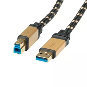 USB 3.0 Cable ROLINE GOLD Type A M - B M 1.8 m