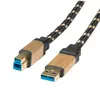USB 3.0 Kabeļi ROLINE GOLD Tips A M - B M Photo 2