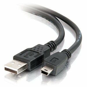 C2G 2m USB 2.0 A/Mini-B Cable USB kabelis USB A Mini-USB B Melns