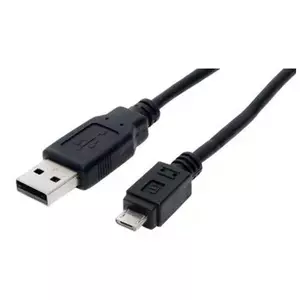 S-Conn 0.5m USB2.0 A- microUSB2.0 B USB kabelis 0,5 m USB A Micro-USB B Melns