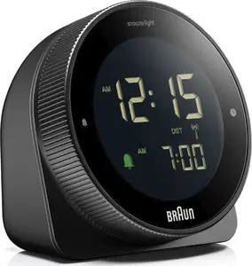 Будильник BRAUN BC 24 B DCF чёрный — радиоуправляемый будильник с цифровым дисплеем