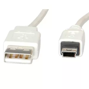 Value 11.99.8708 USB kabelis 0,8 m USB 2.0 USB A Mini-USB B Balts