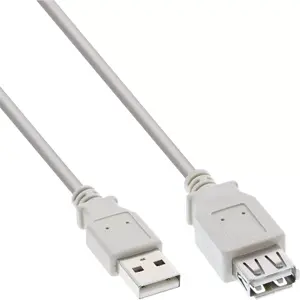 USB 2.0 Extension Cable Type A male/female InLine 34605X beige 5m