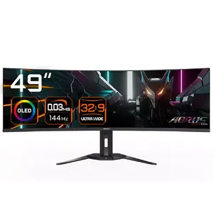 Monitors GIGABYTE 49" OLED CO49DQ DQHD 5120×1440 144 Hz, HDR, FreeSync, 10 bit, 2×HDMI 2.1, USB-C, VESA 100×100