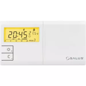 Wireless programmable weekly temperature controller SALUS 091FLRFV2 with 7-day schedule and remote control