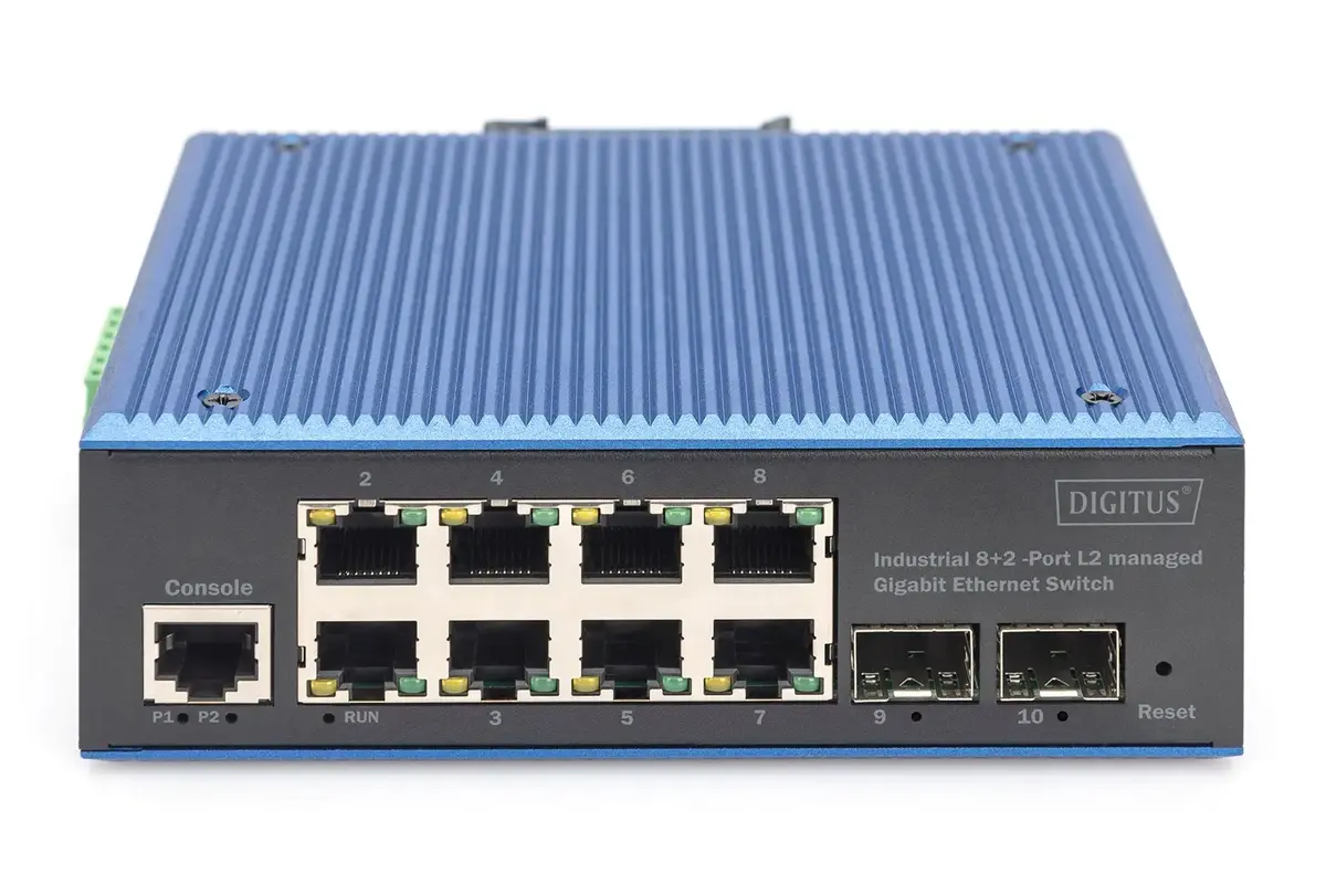 DELOCK DN-651156 Managed Industrial 8+2 Port L2 Switch Photo 3