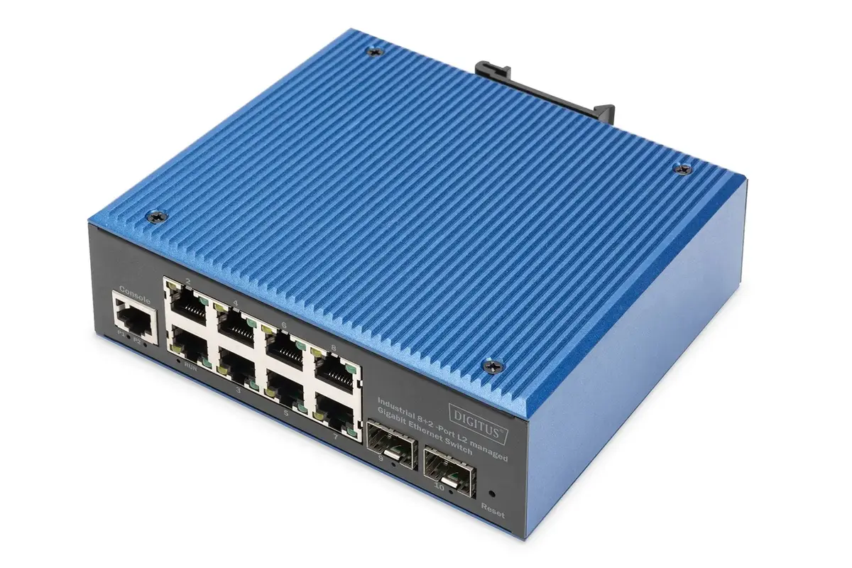 DELOCK DN-651156 Managed Industrial 8+2 Port L2 Switch Photo 6