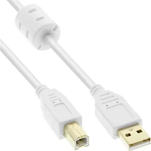 USB 2.0 Cable Type A male / B male InLine 34510W 1m