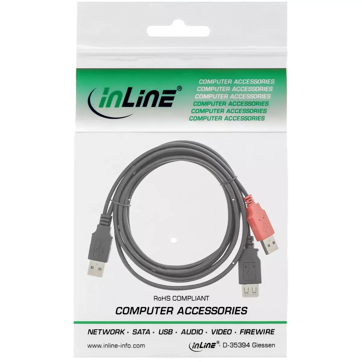 USB 2.0 Y-kabelis InLine 34510Z Photo 2