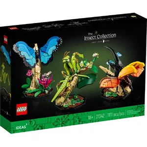 LEGO Ideas set 21342 The Insect Collection — 9 display models, 1,111 pieces, 180×170×160 mm