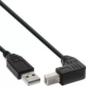 InLine USB 2.0 Cable down angled Type A male / B male black 2m