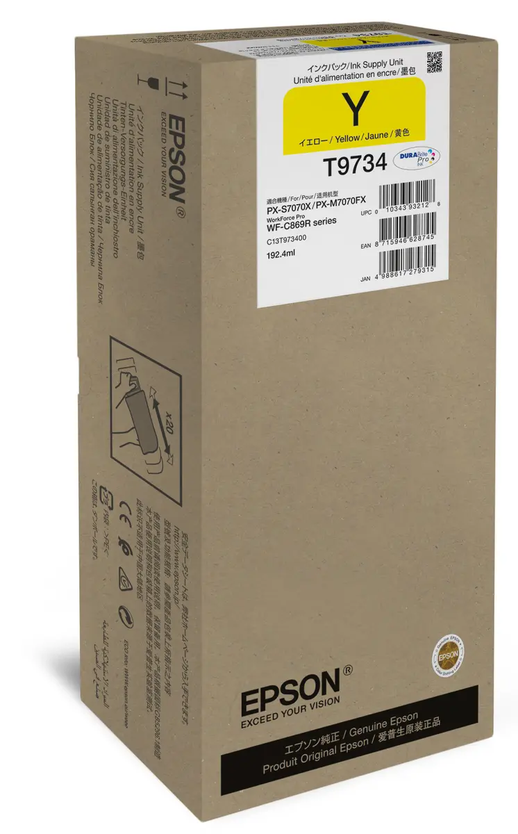 Epson WorkForce Pro WF-C869R dzeltens XL tintes iepakojums Photo 2