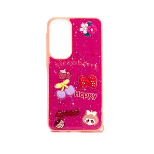 Чехол iLike Cartoon Cover для Samsung Galaxy A55 — розово‑красный
