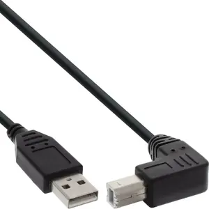 USB 2.0 Cable down angled Type A male / B male InLine 34535U 3m