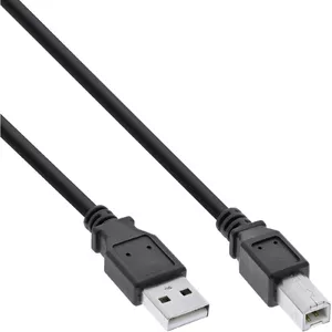 InLine 34550X USB kabelis 0,5 m USB A USB B Melns